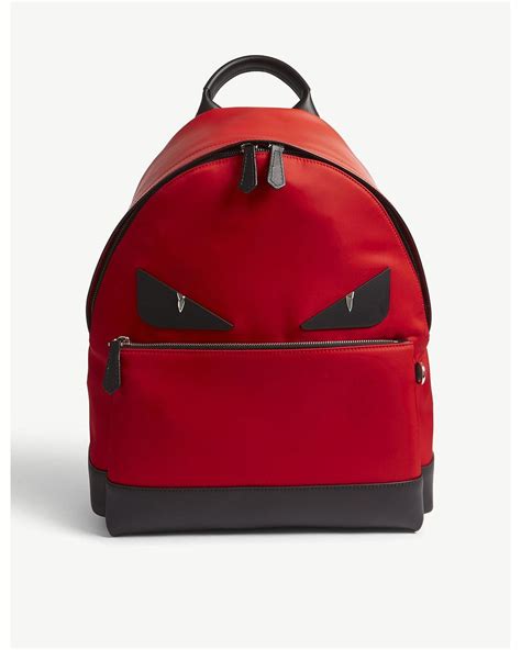 fendi backpack red fur|fendi backpack for women.